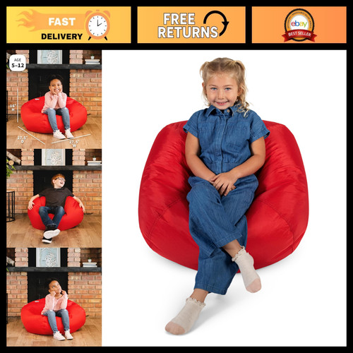 Cozy red bean bag chair - red,